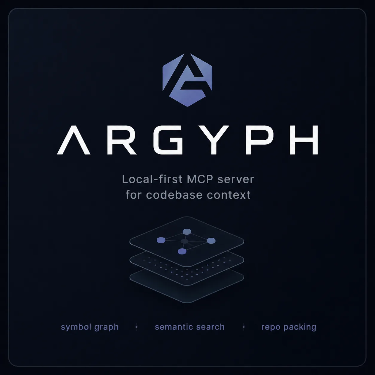 Argyph local-first code intelligence identity artwork