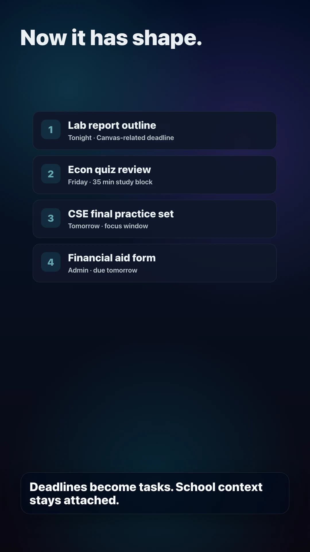 FlowE campaign visualization of a course-aware structured plan